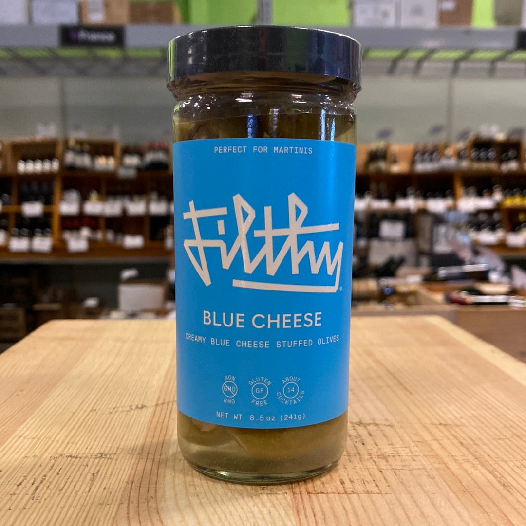 Filthy Olives Stuffed w/Blue Cheese 8oz Jars – Bin Ends... Great  Wine~Serious Savings