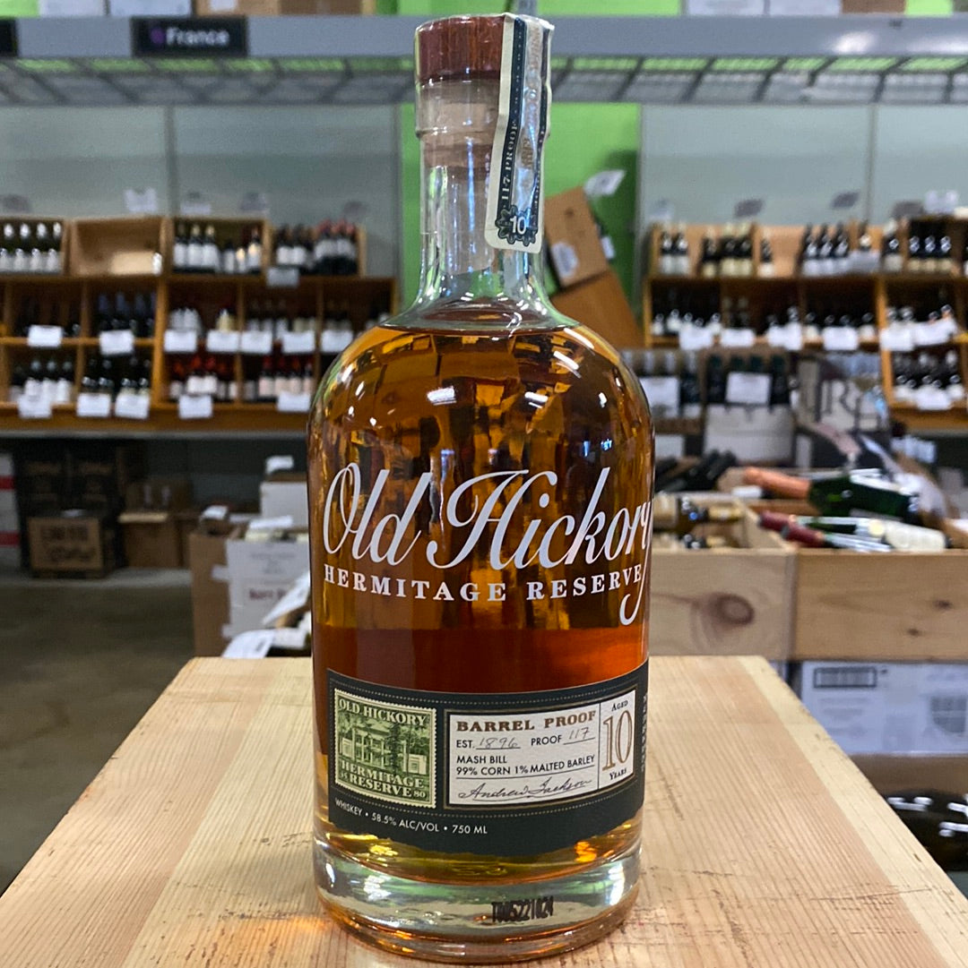 Old Hickory 10 Years Old Hermitage Reserve Barrel Proof Whiskey