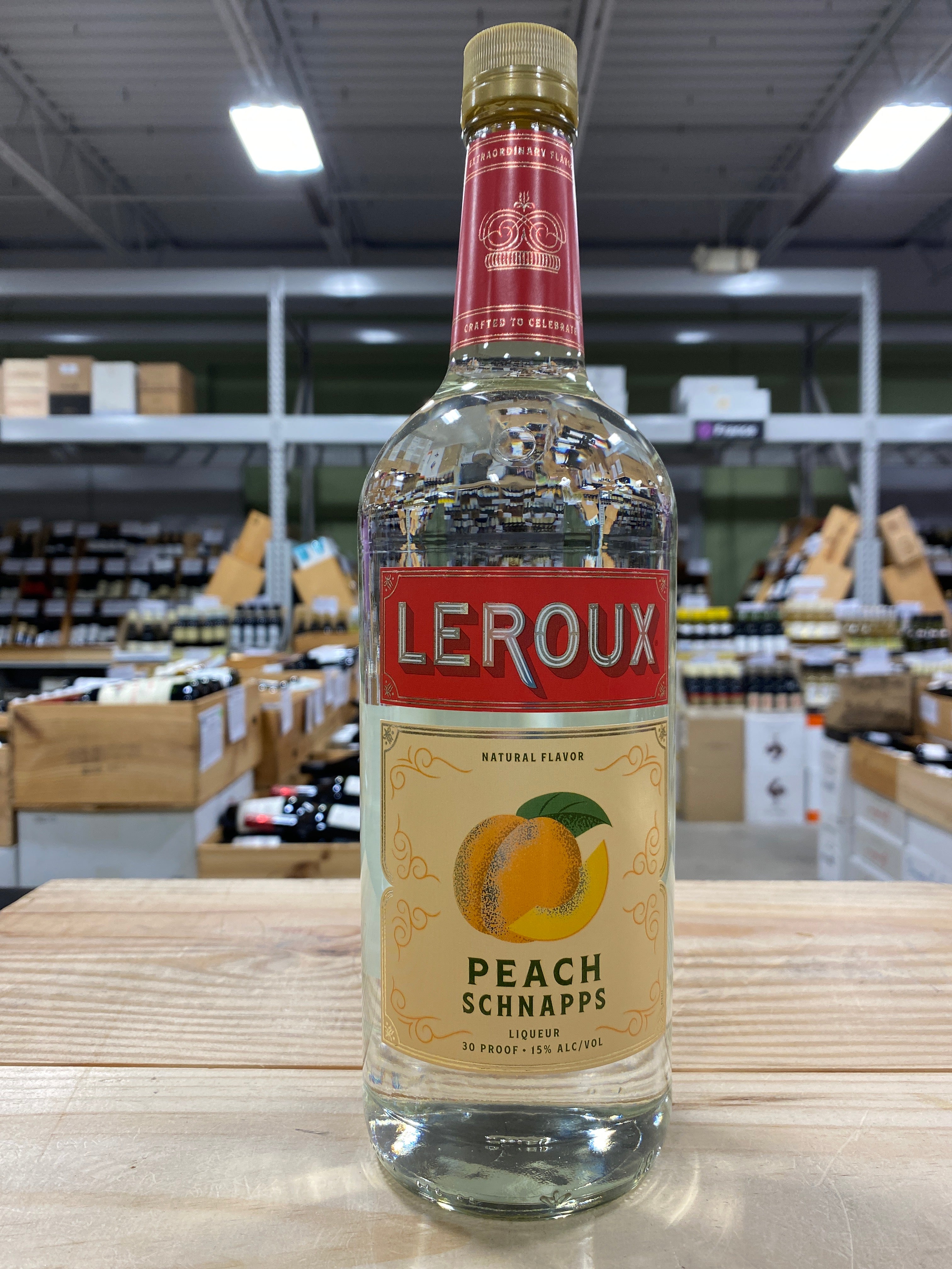 Leroux Peach Schnapps- 1.0L – Bin Ends Great Wine~Serious Savings