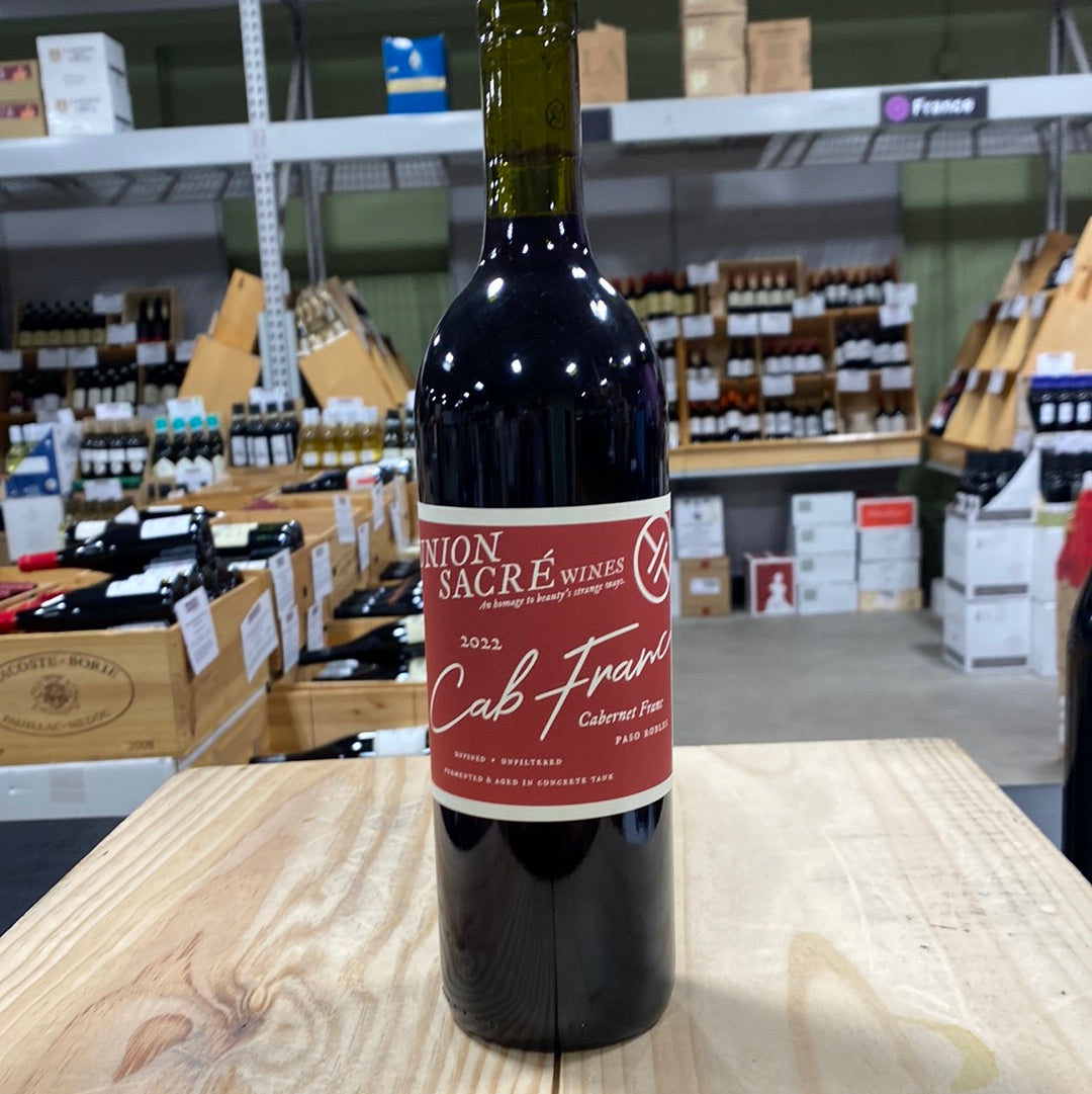 Union Sacré Cabernet Franc Paso Robles CA USA