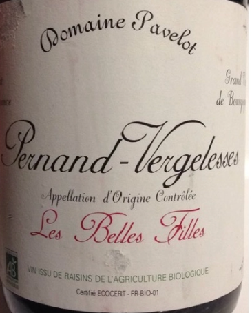 Maison Hugues Pavelot Pernand-Vergelesses Rouge les Belles Filles Burgundy, France