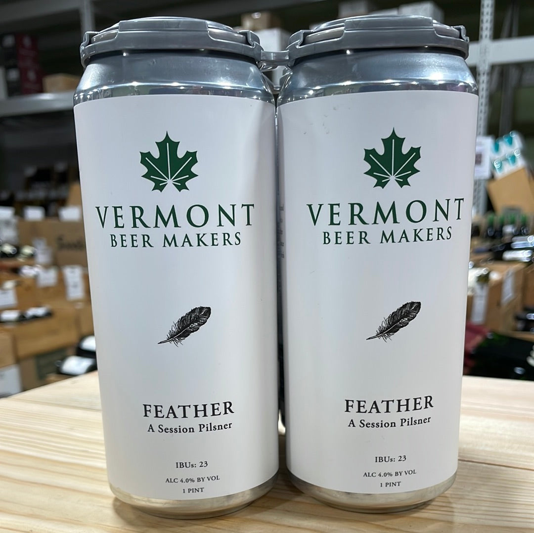 Vermont Beer Makers Feather Pilsner 4pk Cans