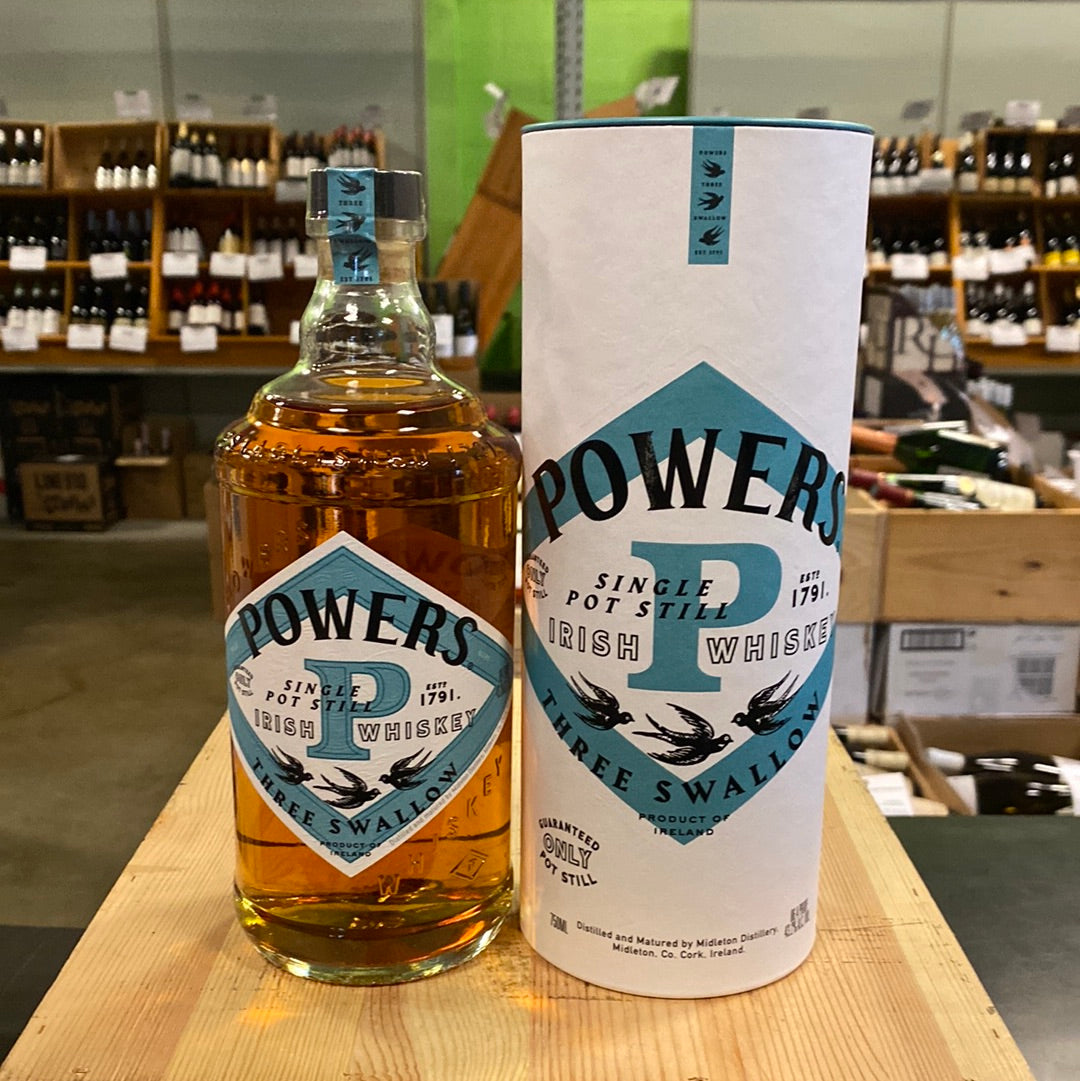 Powers Whiskey, Three Swallow Release Single Pot Still Irish Whiskey