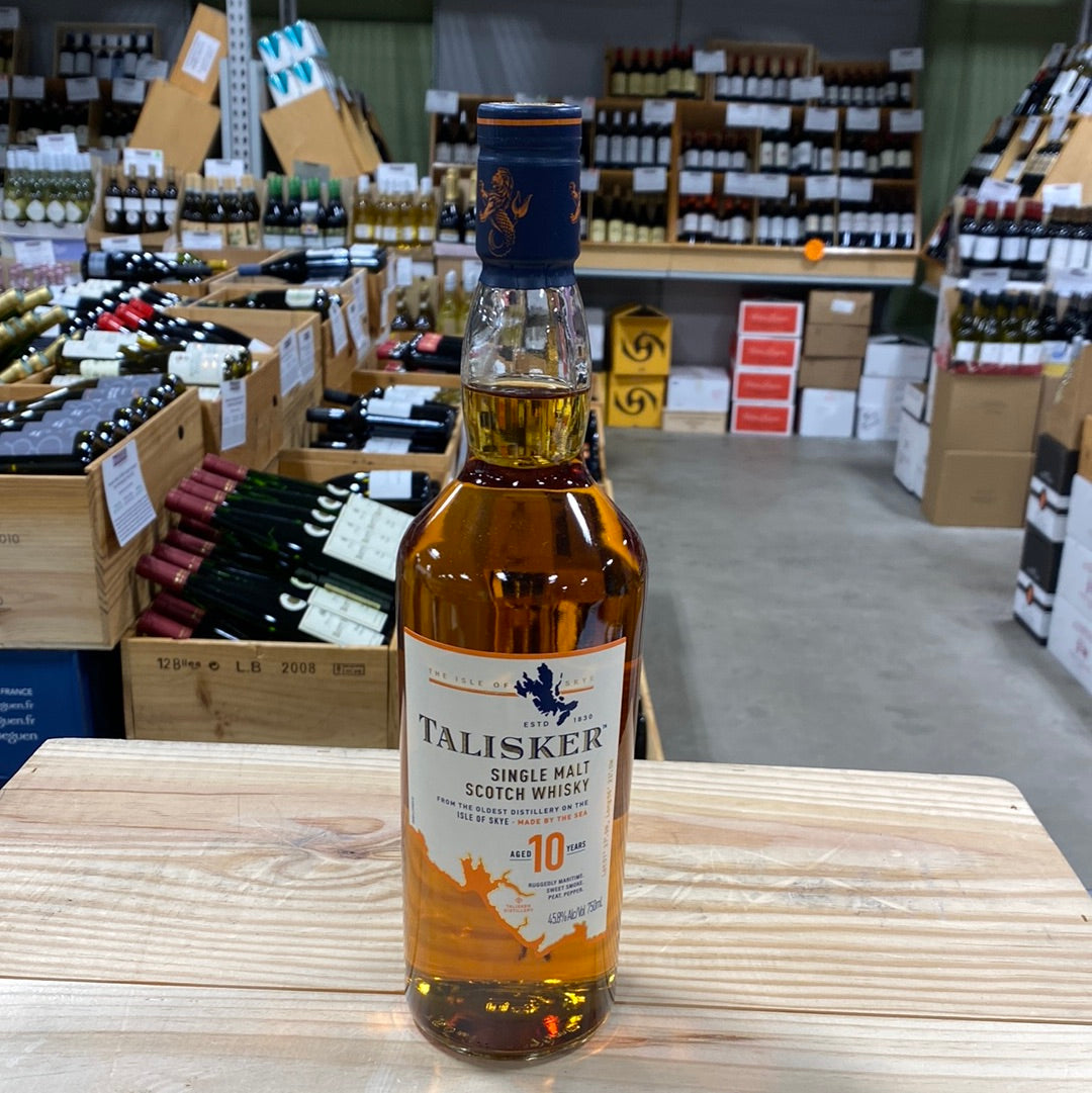 Talisker 10-Year-Old Single Malt Scotch Whisky – Isle of Skye, Scotland (91.6 Proof)