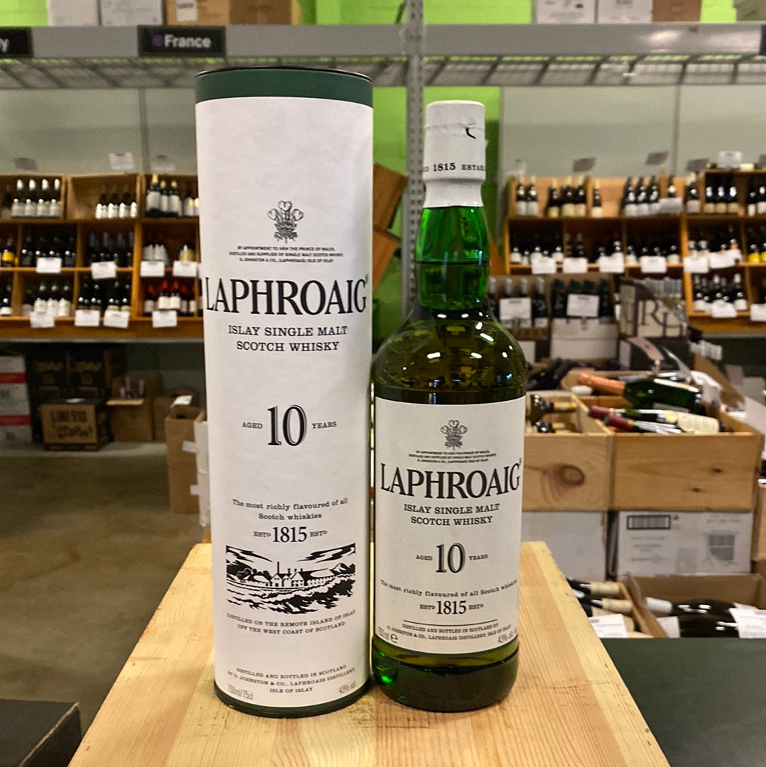 Laphroaig 10-Year-Old Single Malt Scotch Whisky – Islay, Scotland (86 Proof)