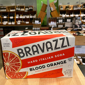 Bravazzi Blood Orange Hard Soda 6 Pk Cans