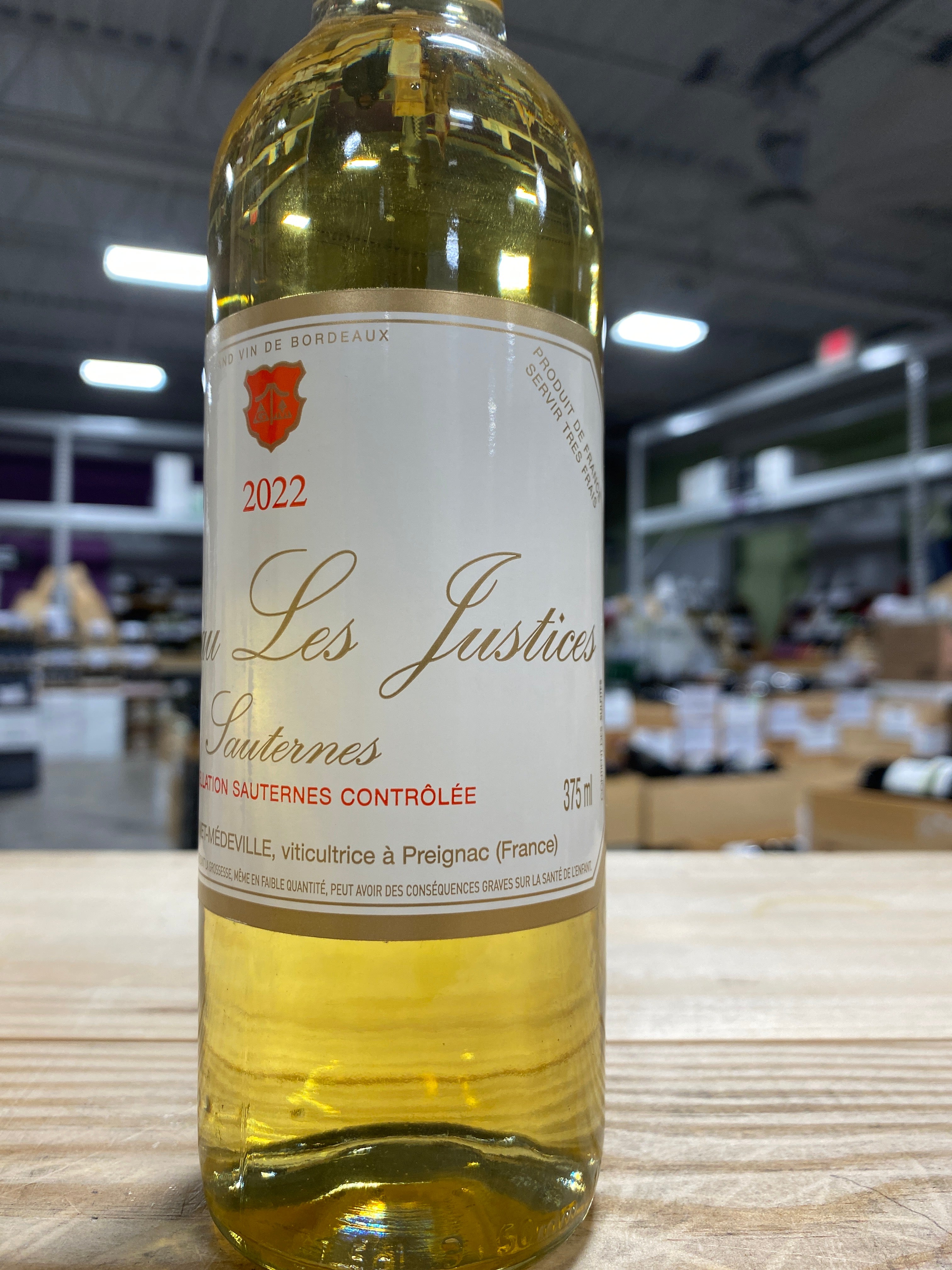 Chateau Les Justices Sauternes, Bordeaux France (375ml) – Bin Ends