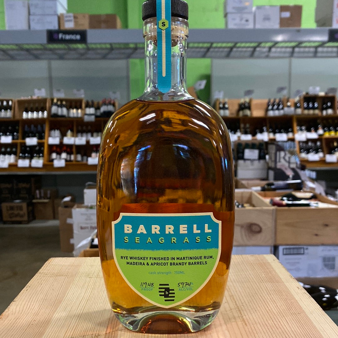 Barrell Bourbon, Seagrass Rye Whiskey Finished In Martinique Rum Madeira & Apricot Brandy Barrels