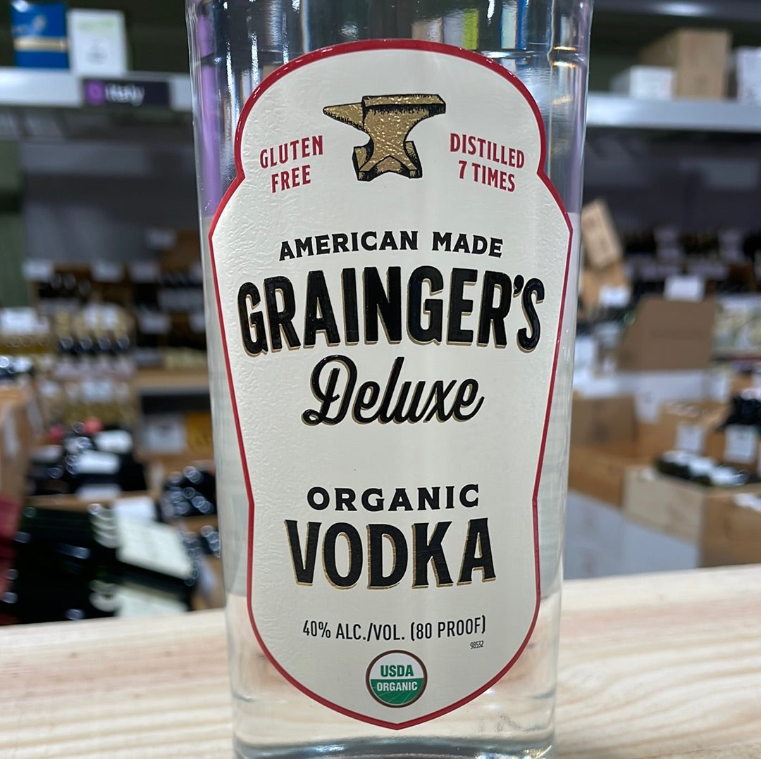 Grainger's Deluxe Organic Vodka- Missouri, USA Organic & Gluten Free