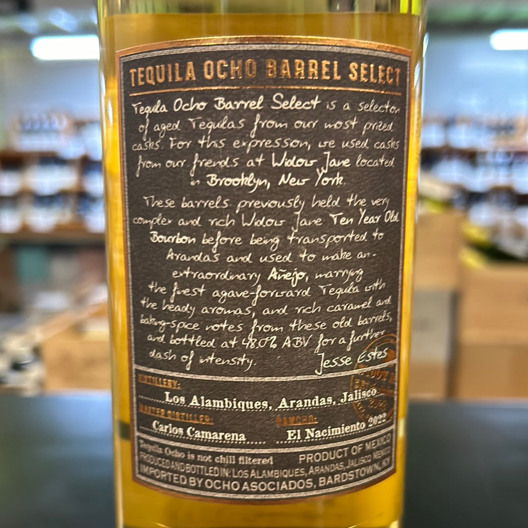 Tequila Ocho Widow Jane Barrel Select Anejo Bin Ends... Great Wine