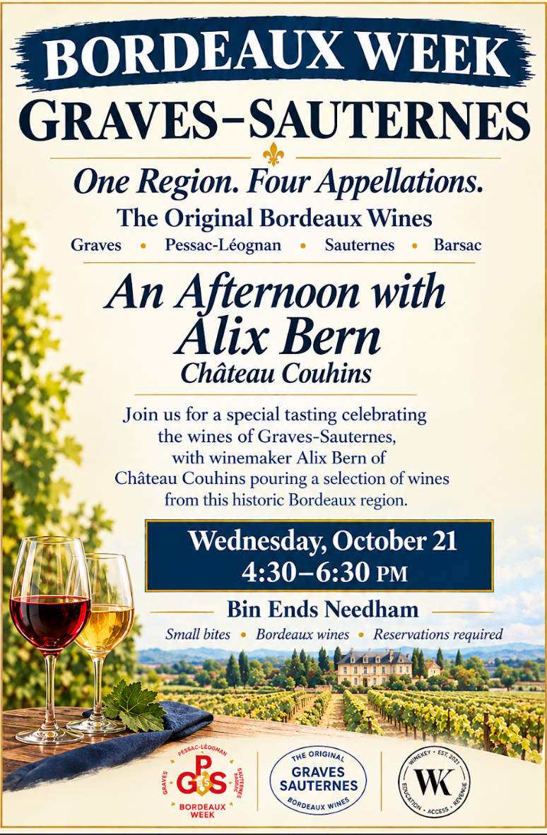 Celebrate Bordeaux Week in Needham!