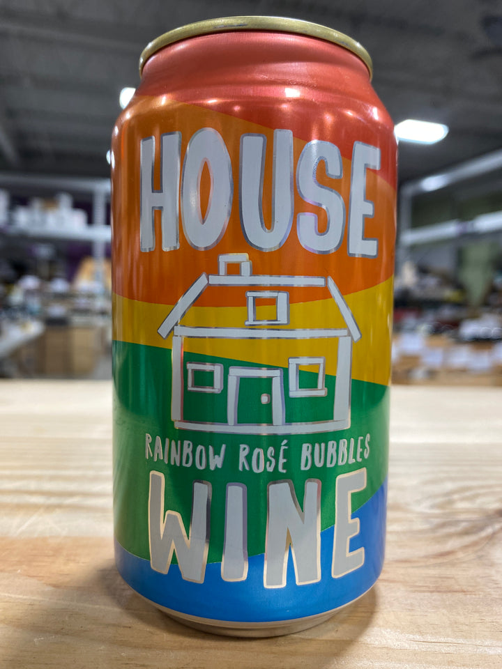 House Wine Rose Rainbow Bubbles California, USA (12oz Can)