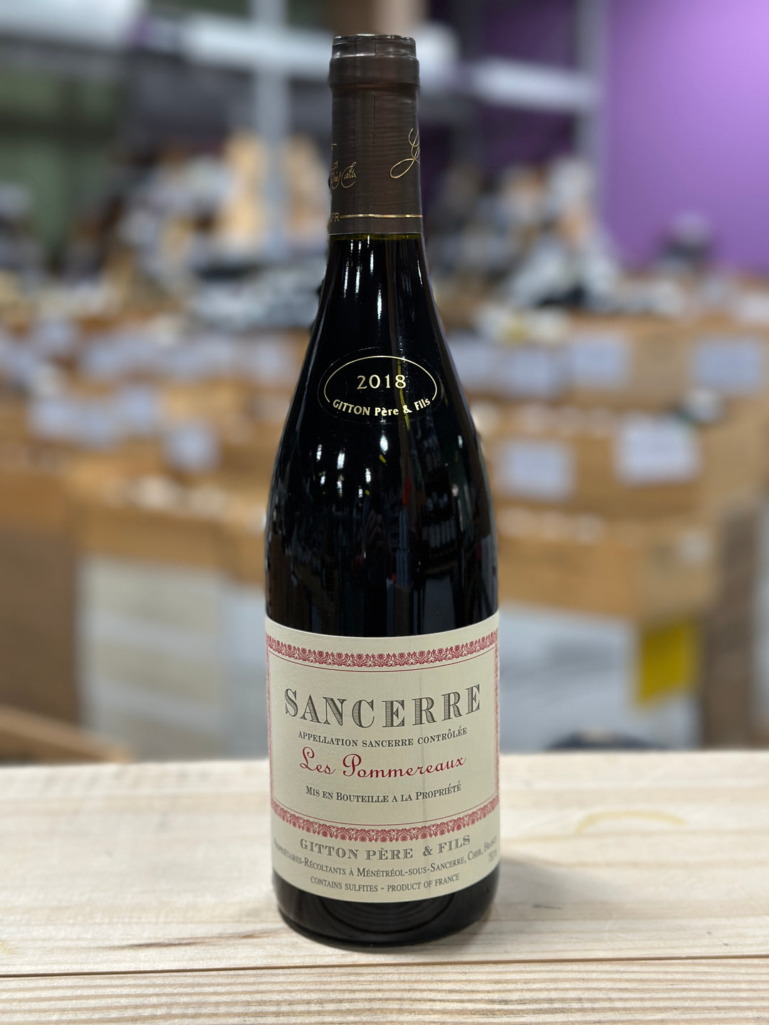 Domaine Gitton Sancerre Rouge Cuvee Les Pommereaux Loire Valley, France