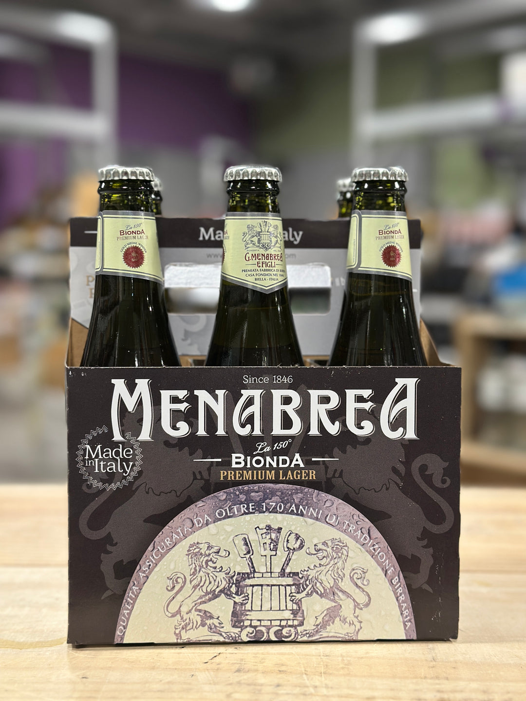 Menabrea Blonde Ale Italy 6 Pk 11.2oz Bottles