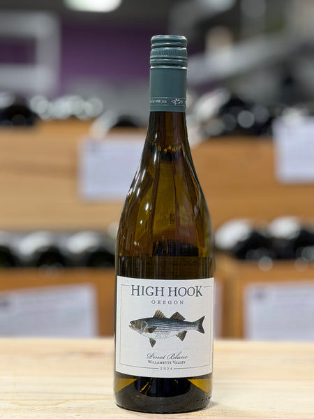 bottle with fishing hook alcohoolic High Hook Pinot Blanc- Willamette Valley, Oregon – Bin Ends... Great Wine~Serious Savings