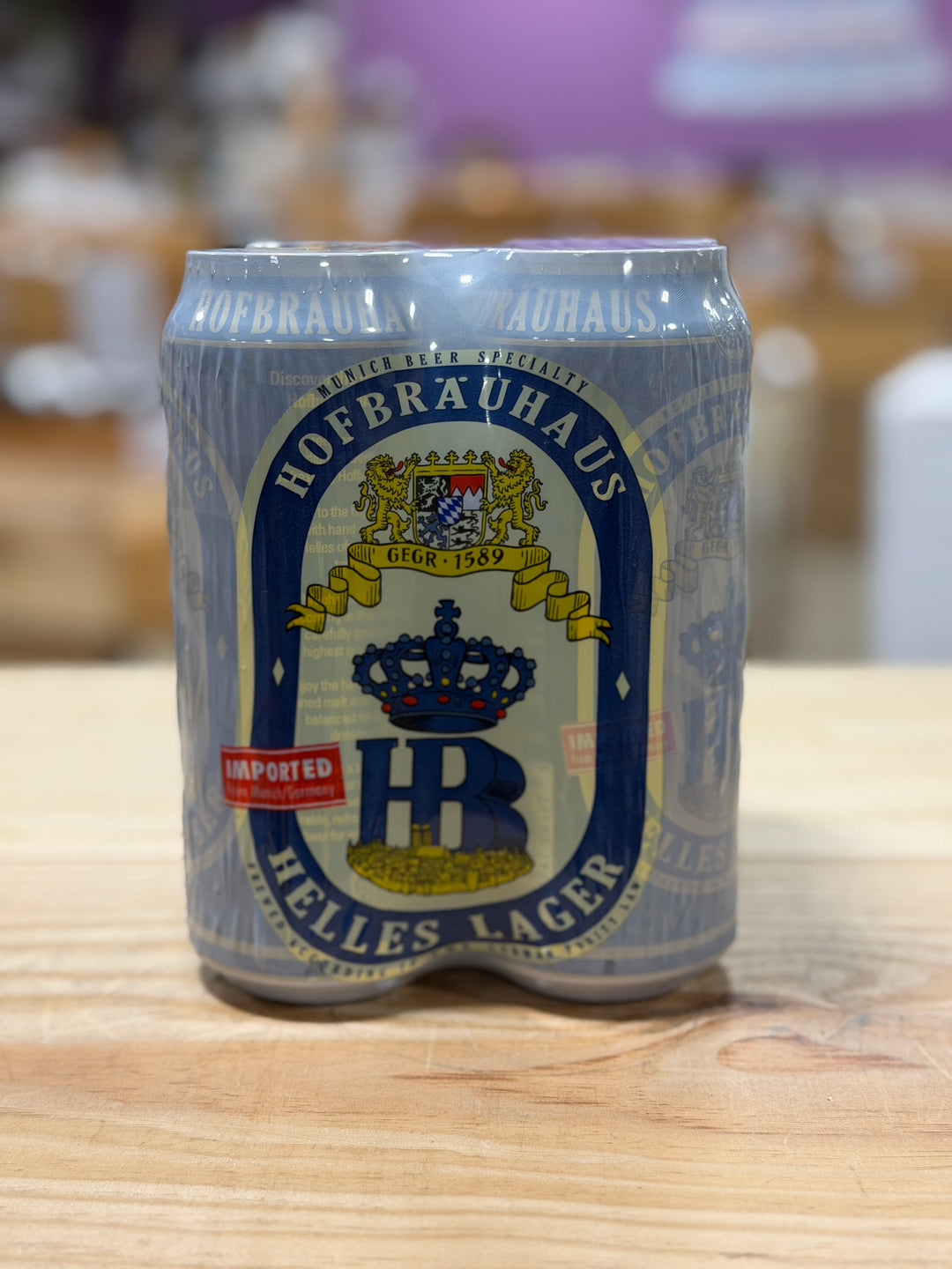 Hofbrau Helles Lager 16oz 4 Pack Cans