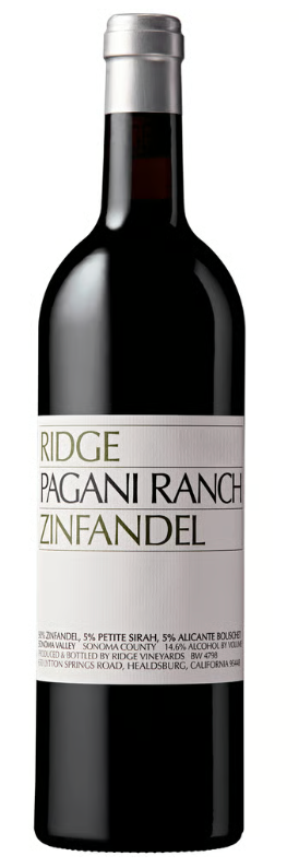 Ridge Pagani Ranch Zinfandel Sonoma Valley, CA USA (2023 Pre-Arrival)