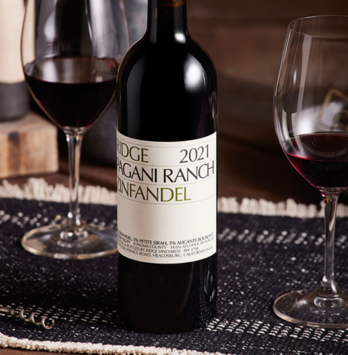 Ridge Vineyards Pagani Ranch Zinfandel Sonoma Valley, CA